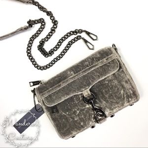 Mini MAC Crushed Velvet Studded Crossbody